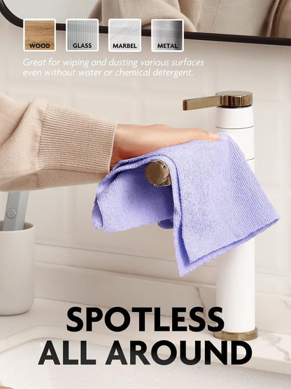 Fantasticlean Microfiber Cleaning Cloth Roll -75 Pack, Tear Away Microfiber Towels, 12" x 12", Reusable, Washable, Scratch Free, Ultra Absorbent for All-Around Cleaning Supplies (DimGray)