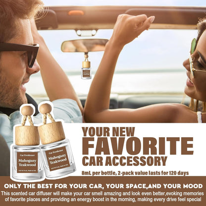 HoogaLife Car Air Freshener Diffuser 2 Pack Hanging Air Freshener Diffuser - Vanilla Cream Fragrance Oil Air D iffuser for Car, 45+ days Long Lasting Fragrance Made in USA C ar Air Fresheners (V54)