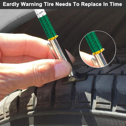 Tire Tread Depth Gauge,Tire Tread Gauge Color Coded,Tread Depth Gauge in 1/32 inch(Pack of 2)