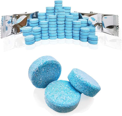 DOKIKO 50 Pcs Car Windshield Washer Fluid concentrate Tablets,Windshield Wiper Fluid,1 Pack Makes 52.5 Gallons,1 Piece Makes 1.05 Gallons(Winter: Use With De-icer or Methanol)