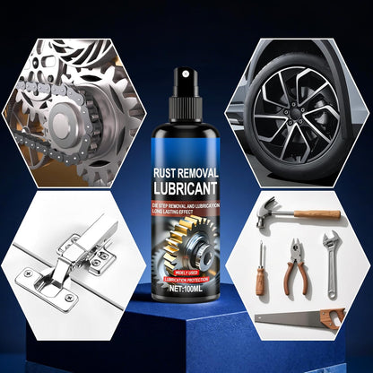 2Pcs Rust Remover Spray for Metal, Iron Rust Stain Remover, Multi-Functional Quick-Acting Powder Remover Spray for Vehicles, Tools, Chains