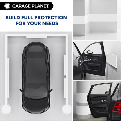 H1 Garage Wall Protector Car Door Wall Protector, Tool-Free, Designed in Australia (White, 2 Pack)