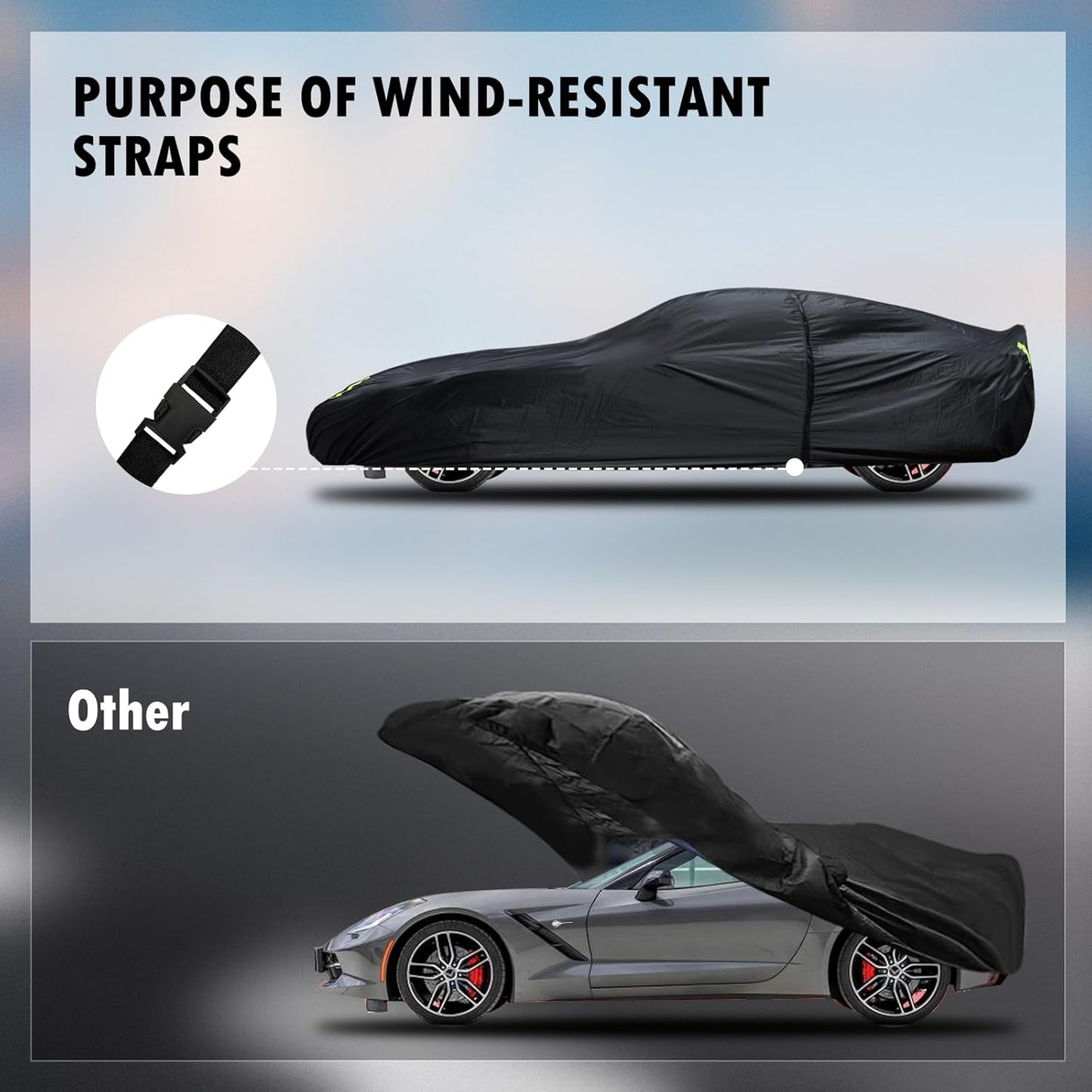 Car Cover Custom Fit for Toyota Corolla 2000-2025, Honda Civic 1991-2025, Waterproof All Weather Full Exterior Cover Rain Sun Protector Car Cover with Door Zipper