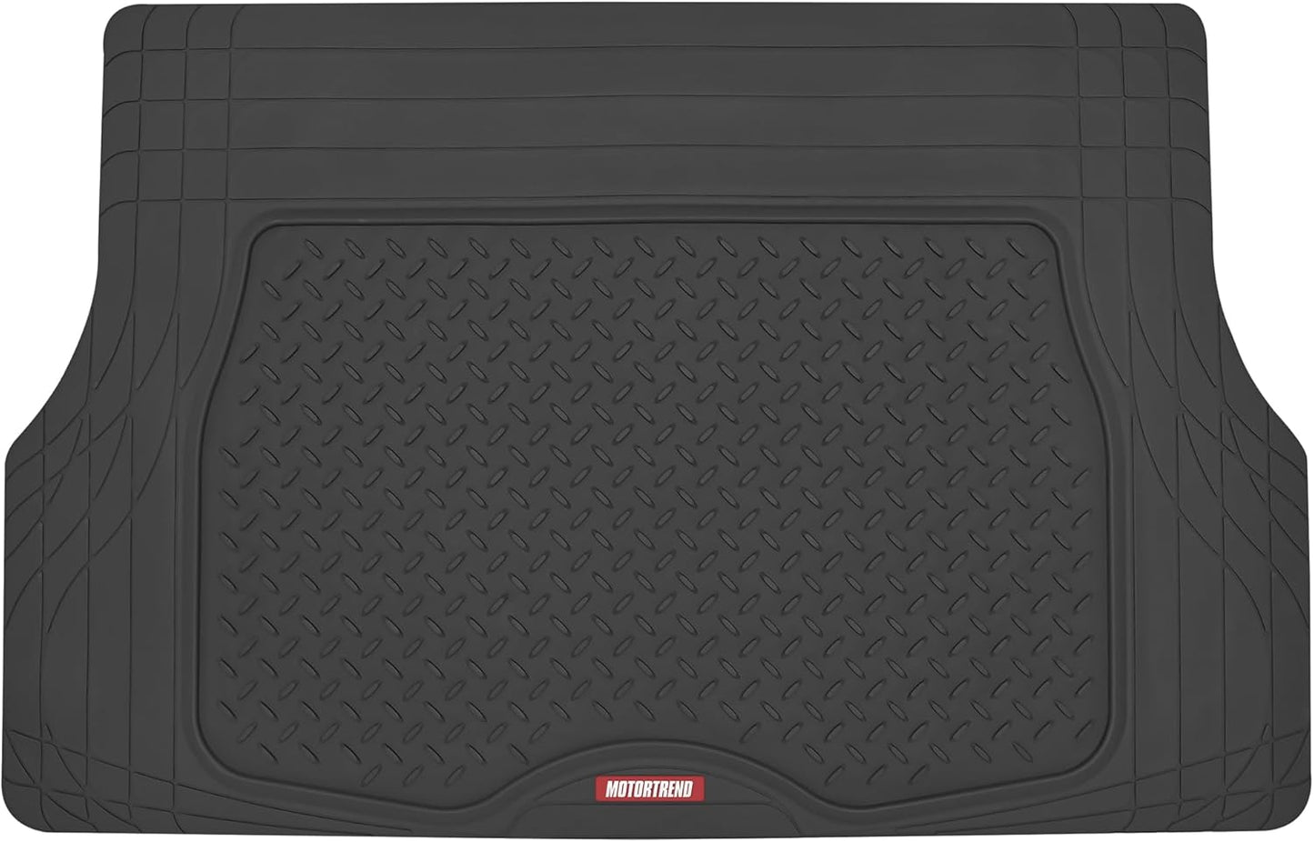 Motor Trend Heavy Duty Utility Cargo Liner Floor Mats for Car Truck SUV, Trimmable to Fit Trunk, All Weather Protection