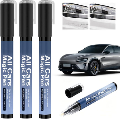 3PCS Magic Car Scratch Remover Pen, All Cars Magic Pen, 2026 New Car Paint Repair Pen, Portable Auto Scratch Remover, Universal Car Touch Up Pen Quick Fix for All Car Colors