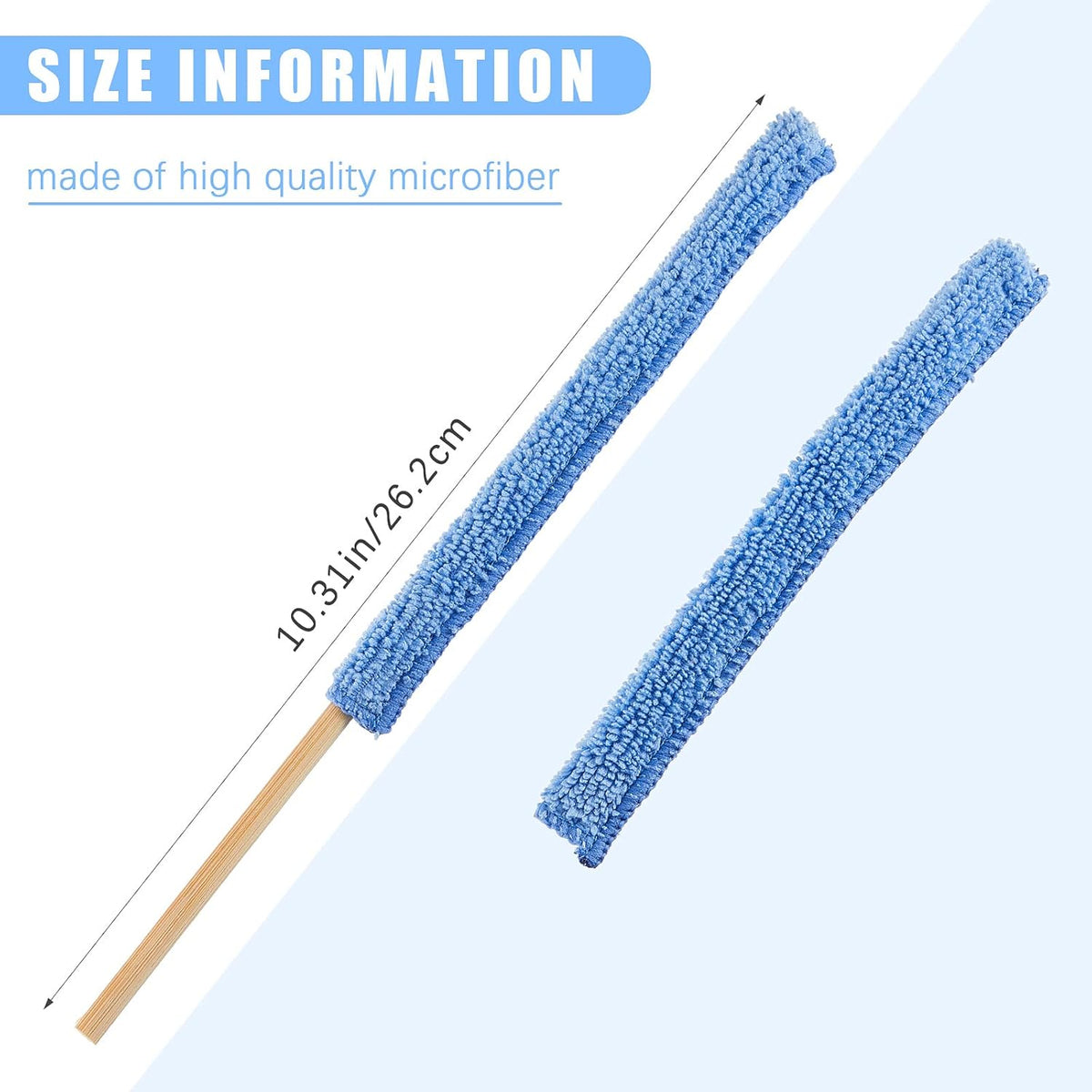 Honeydak 12 Pieces Microfiber Detail Duster Sticks Mini Duster Crevice Cleaning Tool Car Air Vent Cleaner Fan Cleaning Brush for Home Air Vent Window The Smallest Spaces