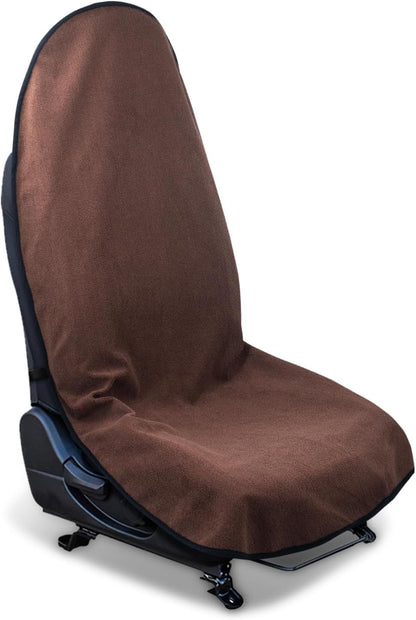 Waterproof Sweating Car Seat Cover for Post Gym Workout, Running, Swimming, Beach and Hiking, Universal Fit Non-Slip Towel Bucket Seat Protector for Cars SUV Trucks, Machine Washable (Grey)