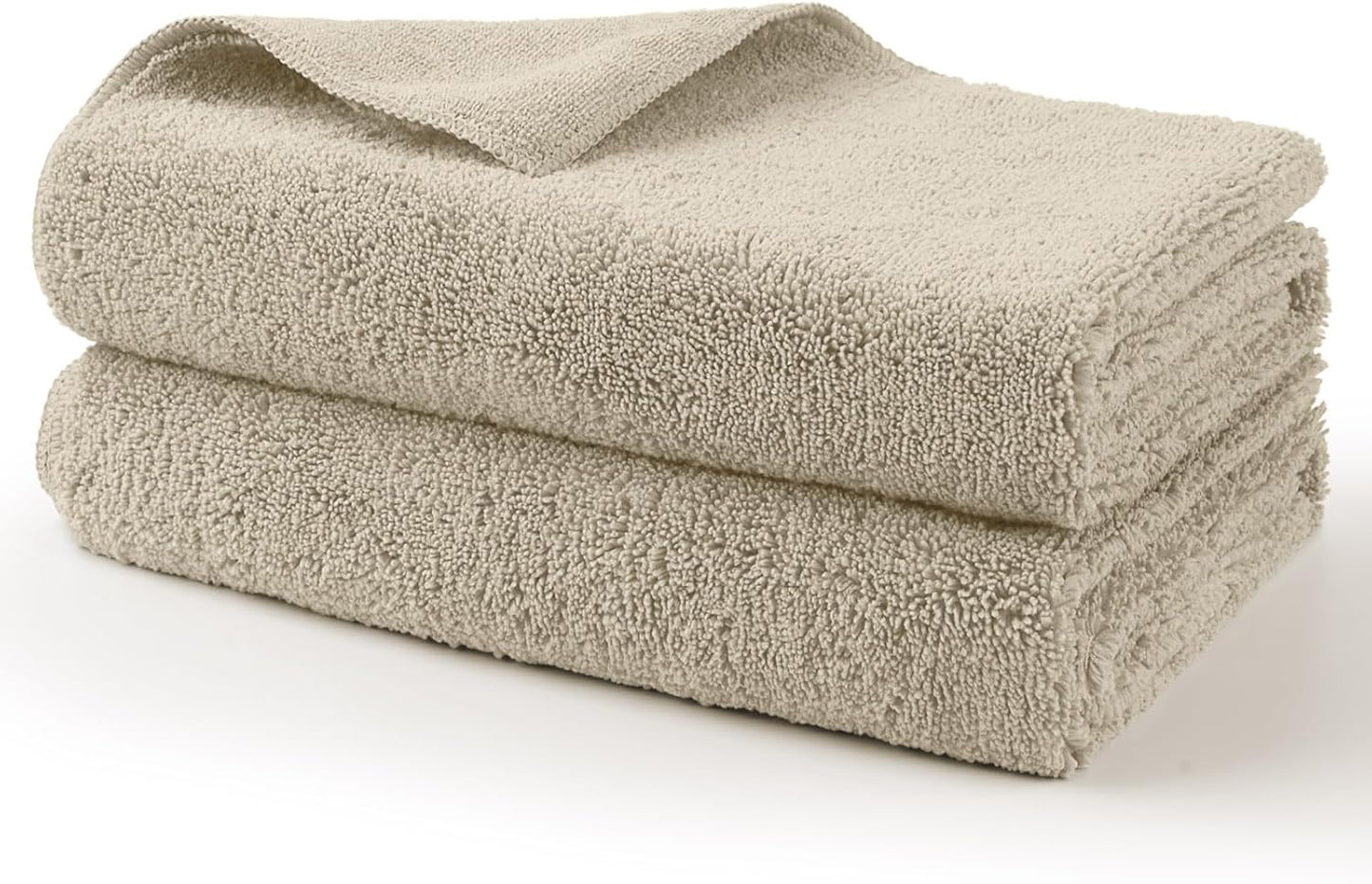 HOMEXCEL Professional Large Microfiber Car Drying Towels 2 Pack, Lint Free, Scratch Free, Highly Absorbent Drying Towel for Cars, SUVs, RVs, Trucks, and Boats,31" x 24",Grey