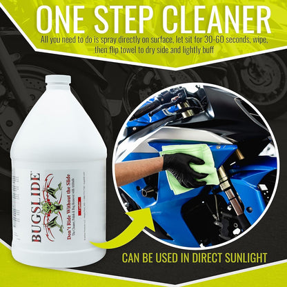 BugSlide Bug Remover – All Purpose Car Cleaner & Detailer Spray, For Vehicle Interior & Exterior Use, Shines, Degreases, Polishes, Wipes Away Bugs on Plastic, Metal,Glass, Windows, Mirrors, 32 oz