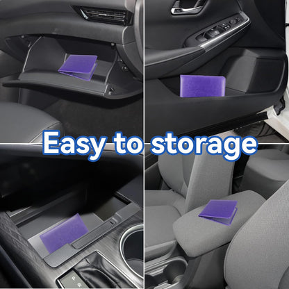 Car Registration and Insurance Holder, Premium Pu Leather Vehicle Glove Box Organizer - for Driver License, Cards & Essential Documents (L-Orange)