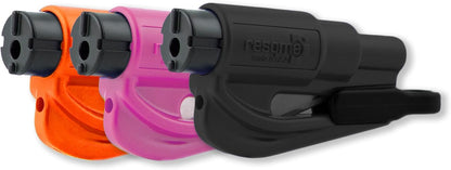 RESQME The Original Emergency Keychain Car Escape Tool, 2-in-1 Seatbelt Cutter and Window Breaker, Made in USA, Family Pack of 3 - Blue, Pink, Yellow -Compact Emergency Hammer