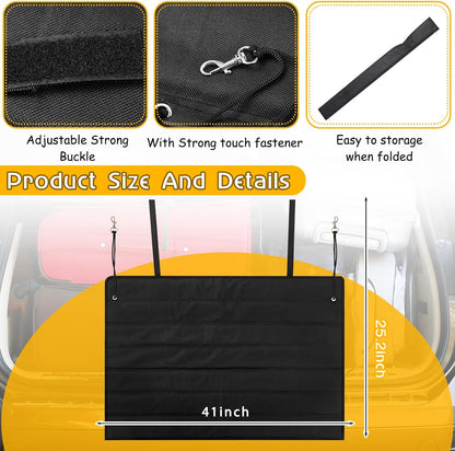 Tinideya Large Rear Bumper Protector for Cars 41 x 25 Inch Bumper Guard Foldable Protective Mat Dog Blanket Cargo Liner Preventing Scratches While Unloading and Loading for SUV Van Truck Vehicle
