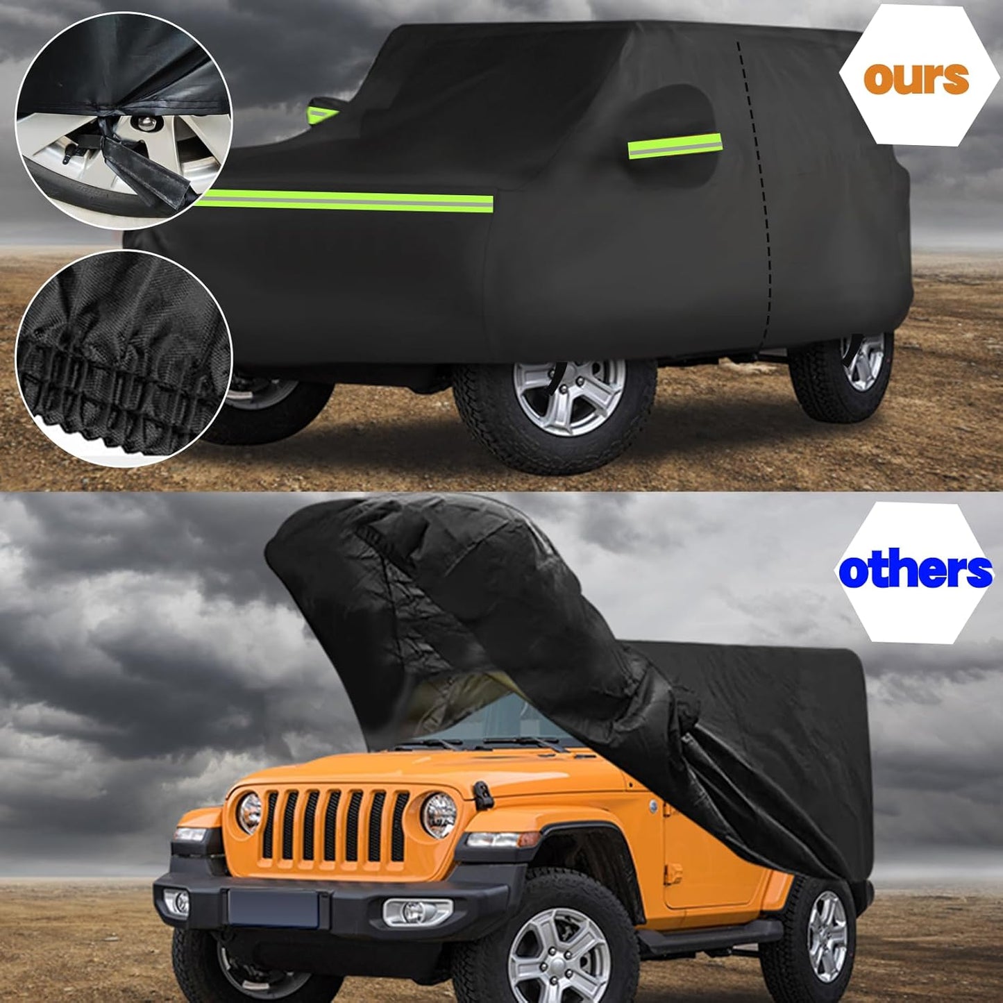 Car Cover for Sedan, Car Cover Waterproof All Weather for Automobiles, Outdoor Heavy Duty Full Car Covers Windproof Universal Fit for Sedan 180-185 inch