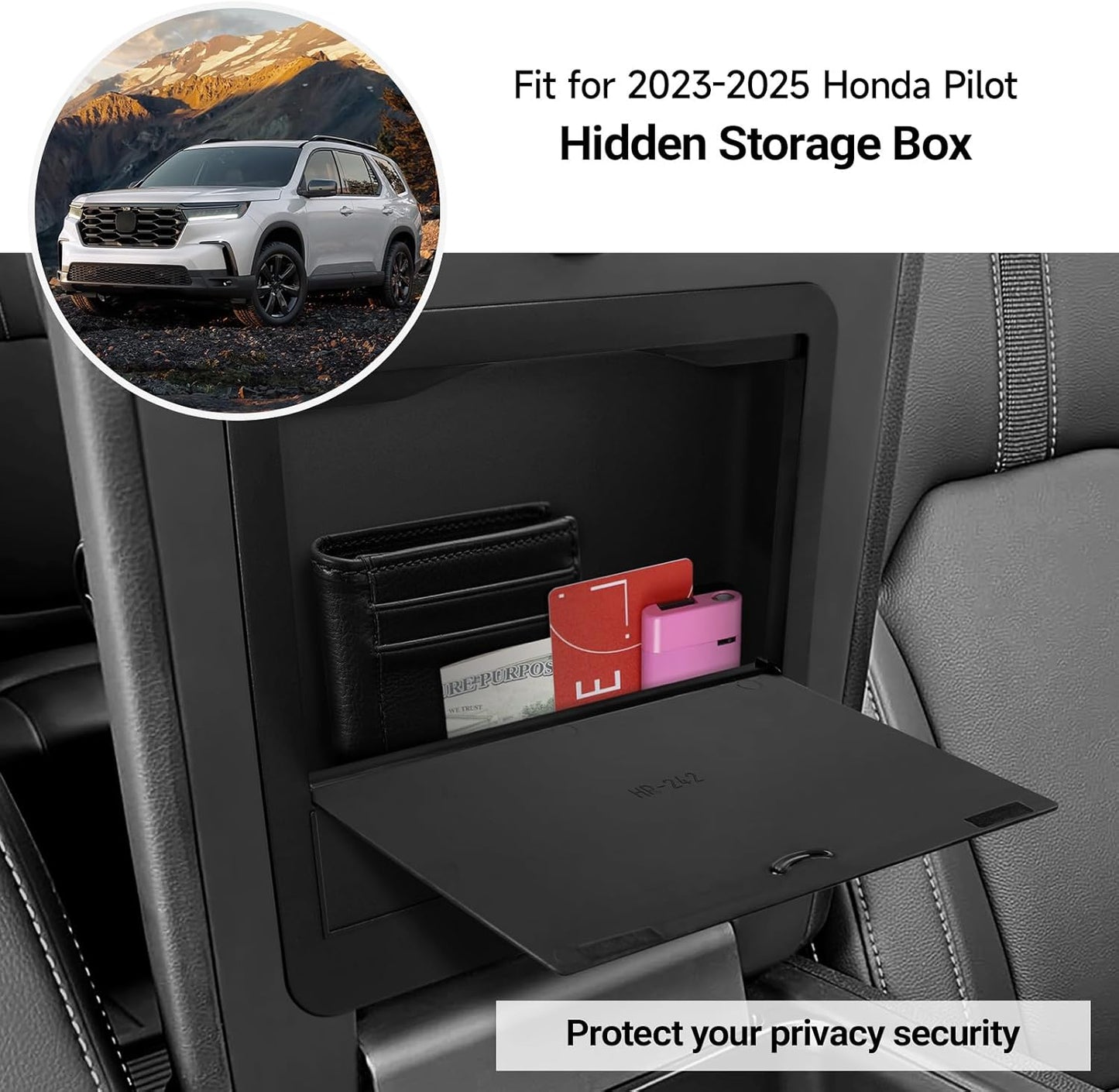 Glove Box Dividers Organizer Compatible with Toyota 2016-2020 2021 2022 2023 Tacoma Accessories Black ABS Material Center Console Organizer