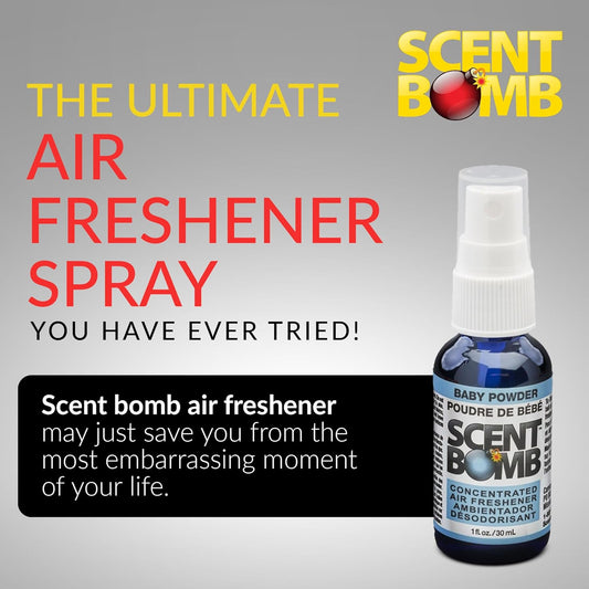 Scent Bomb Air Freshener Spray, Long-Lasting Odor Eliminator - Effective Deodorizer for Home & Car, Fresh Room Spray for Kitchen, Bathroom & Smell Neutralizer - 1 oz Pack of 4, Black Cherry Scent