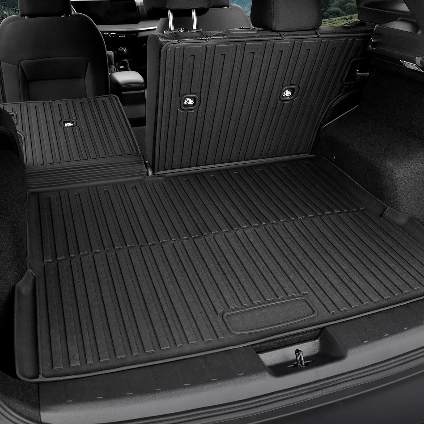 Floor Mats Set for Nissan Rogue 2026 2025 2024-2021 Accessories, Full Coverage All Weather Floor Mats Cargo Mat with Backrest Protectors & Door Sill Guards (Not for Sport)