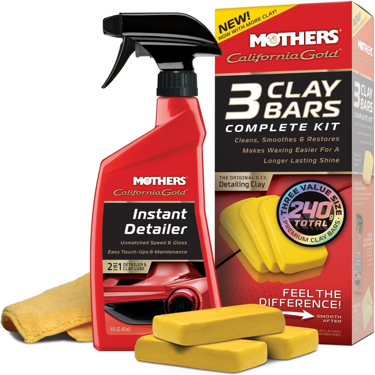 Mothers 07243 California Gold Deluxe Clay Bar Kit