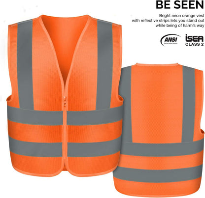 Neiko High Visibility Safety Vest, ANSI Class 2, No Pocket
