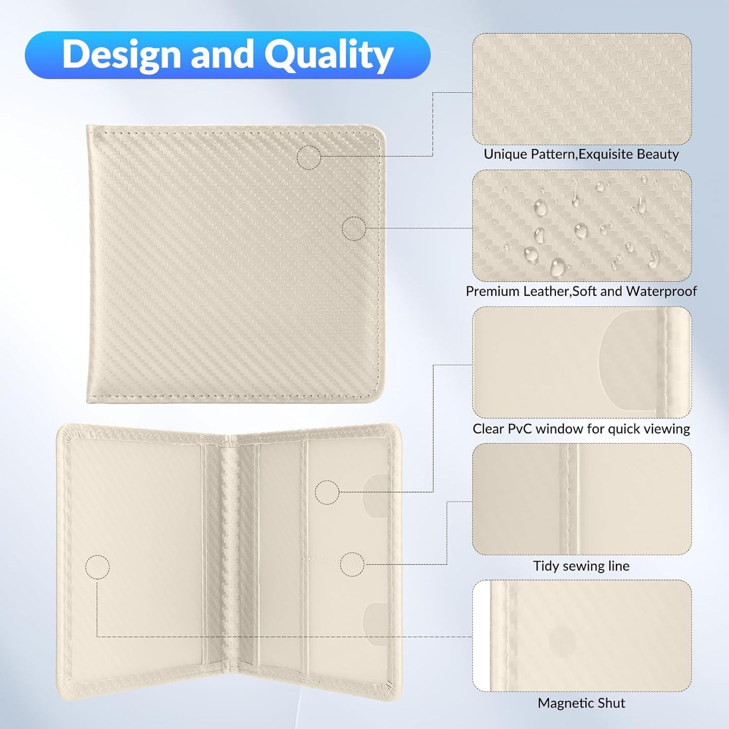 Car Registration and Insurance Card Holder，Vehicle Glove Box Car Organizer，Accessories Case for Storing Driving Licences, Cards, Documents