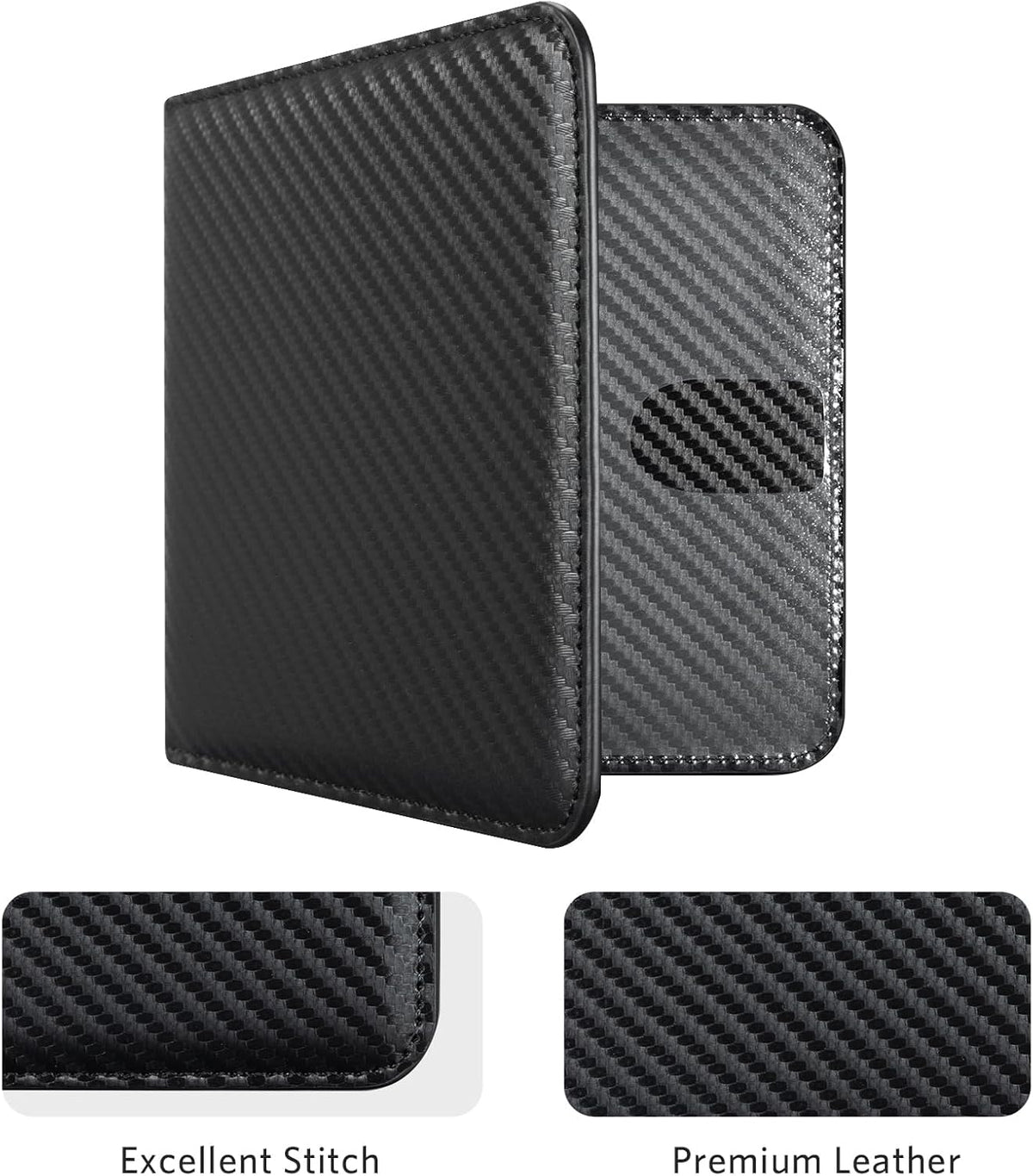 CoBak Car Registration and Insurance Holder - Men and Women Small Lightweight Vehicle Glove Box Car Organizer, Auto Truck Comparment Accessories Case for Essential Document, Driver License (Black)
