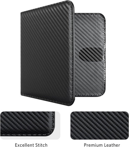 CoBak Car Registration and Insurance Holder - Men and Women Small Lightweight Vehicle Glove Box Car Organizer, Auto Truck Comparment Accessories Case for Essential Document, Driver License (Black)
