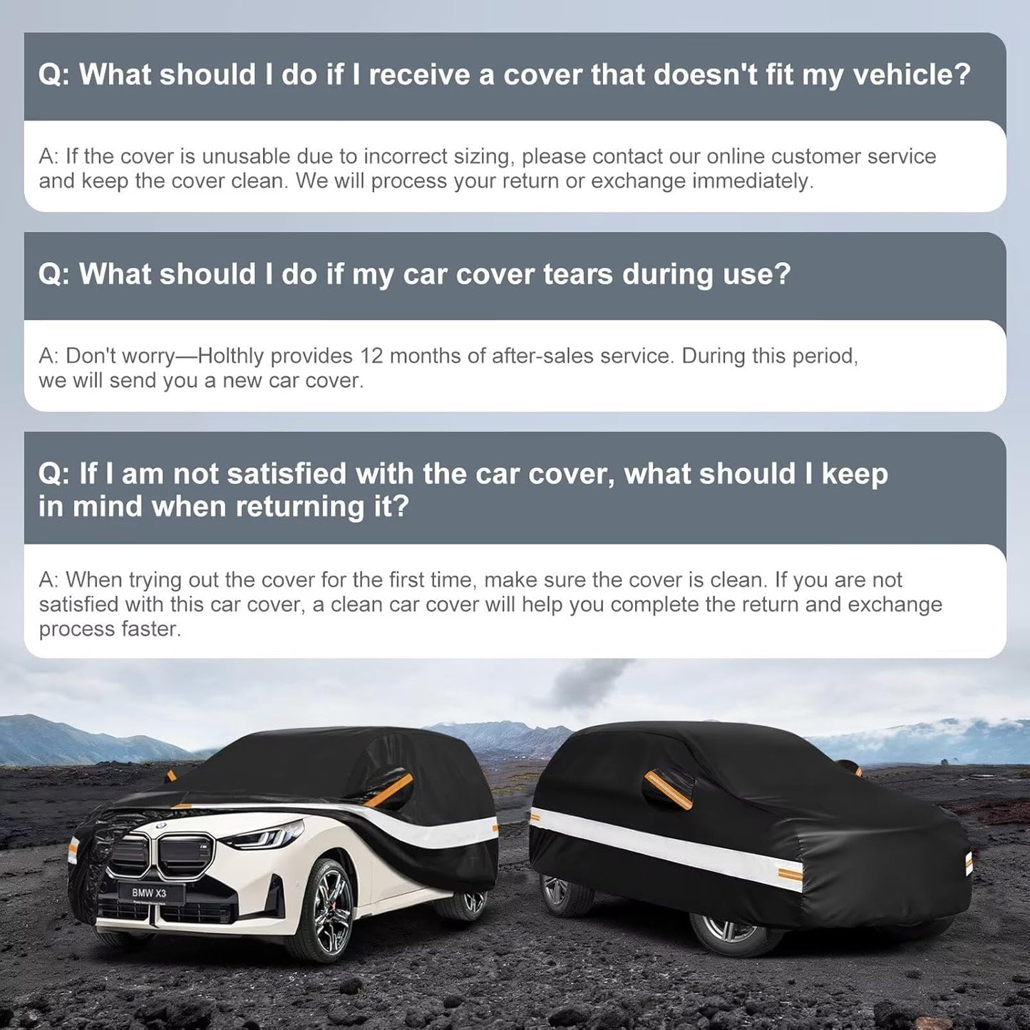 10 Layers Car Cover Custom Fit for Mercedes Benz C Class C250 C300 C43 C63 (1993-2026), Waterproof All Weather for Automobiles, Outdoor Full Cover Sun Dust Rain Protection with Cotton. Black - Colors A