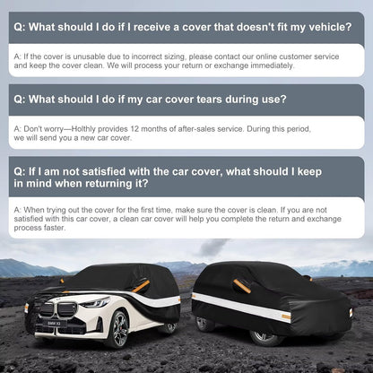 10 Layers Car Cover Custom Fit for Mercedes Benz C Class C250 C300 C43 C63 (1993-2026), Waterproof All Weather for Automobiles, Outdoor Full Cover Sun Dust Rain Protection with Cotton. Black - Colors A