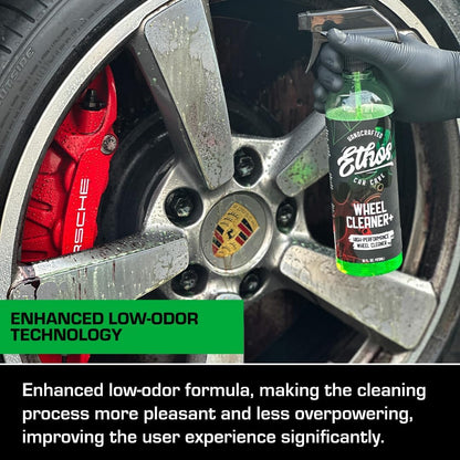 Ethos Wheel Cleaner Spray - Iron Remover Car Detailing - Rim Cleaner Spray Brake Dust, Iron Remover - Color Change Technology - Professional Strength Formula - Brake Dust Remover