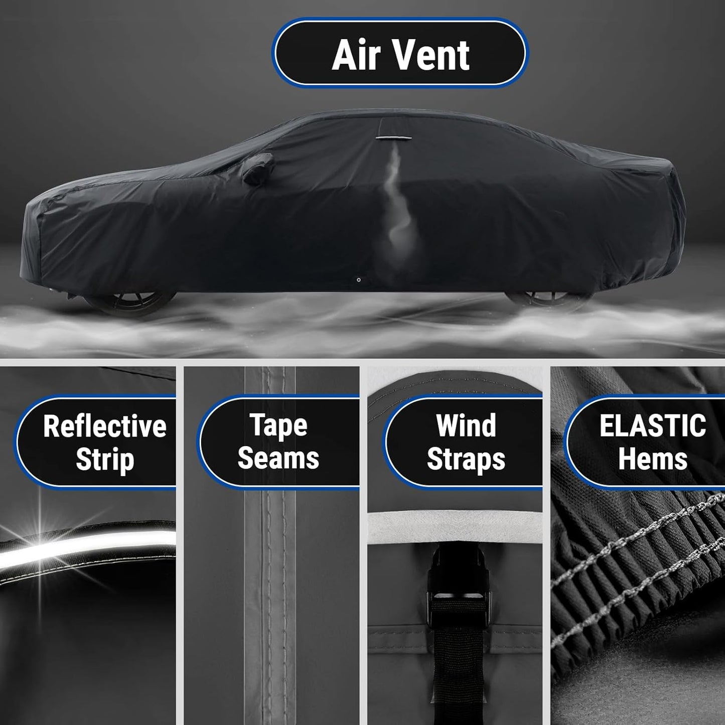 iCarCover Premium Car Cover for 1970-1972 Chevy Monte Carlo Heavy Duty Waterproof All-Weather Automobiles Custom Fit Indoor Outdoor UV Snow Protection Covers with Straps and Bag - Colors B