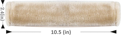 Amooca Soft Faux Fur Universal Fit Seatbelt Cover Car Truck SUV Airplane Seat Belt Shoulder Pad for Carmera Backpack Straps Neck Cushion Protector 2 Pack 10.5in Dark Gray