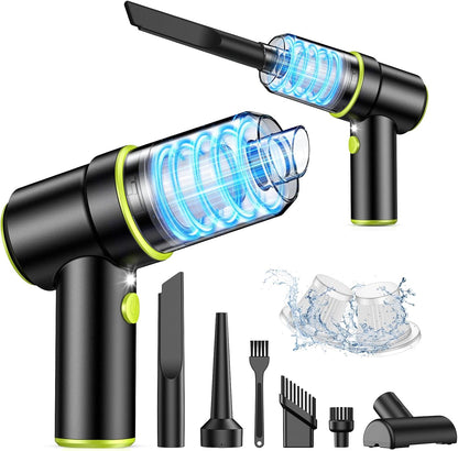 KMM Handheld Car Vacuum Cleaner, 9000Pa Vacuum Cleaner and Air Duster, 120W High Power Hand Held Vacuum with LED Light and Multi-Nozzles for Car, Home, Office, Pet