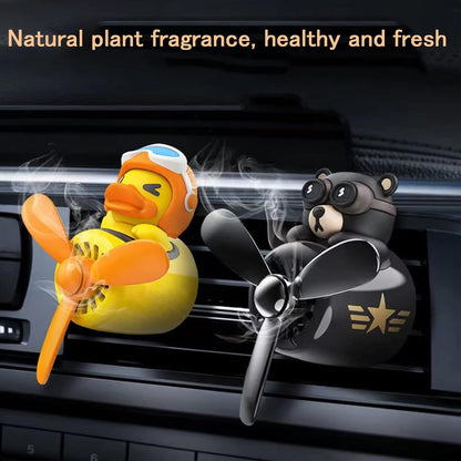 Pilot Car Air Freshener, Cute Dog Car Vent Clip Air Freshener Automotive Air Outlet Fan Diffuser, Automotive Interiors Vent Decoration (Shake Head Style - Dog)
