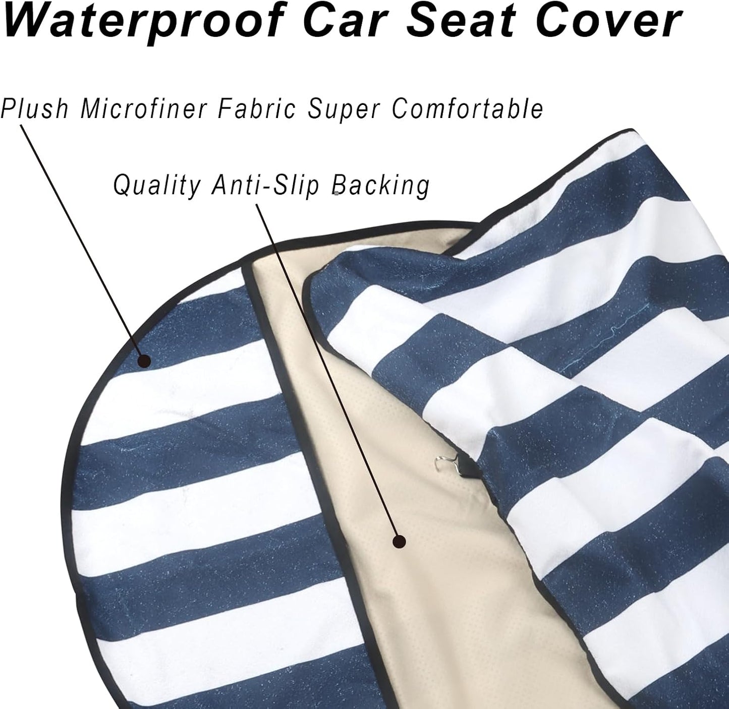 Car Seat Cover Protector Front Seats,for Gym Workout,Running,Swimming,Beach and Hiking,Waterproof Sweat Towel Bucket Seat Covers for Cars SUV Trucks (Black, 1Pcs)