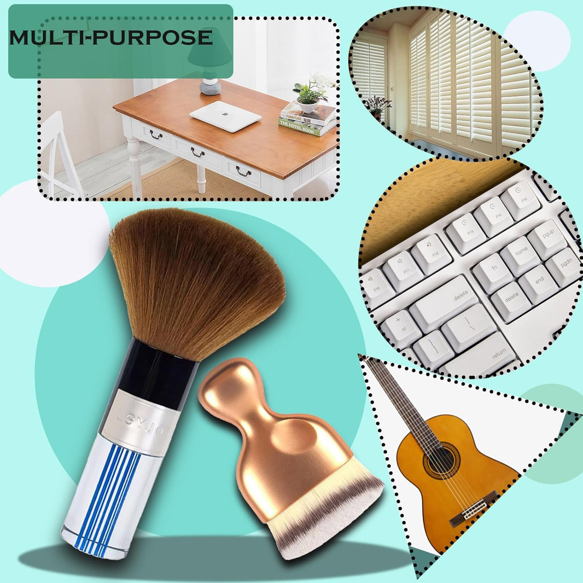 Car Interior Dusting Brush Auto Dust Sweeping Soft Brush Automotive Mini Duster Interior Cleaning Brush for Car Air Vent,Dash,Seat Microfiber Sweep Detailing Brushes Dust Removal Tools 3PCS