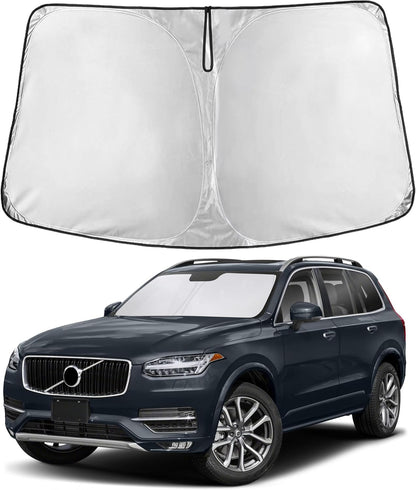 EcoNour Car Windshield Sun Shade | 2025 Upgraded Innovative No-Light-Pass Technology for Maximum Coverage | Foldable Sun Shade Keeps Your Vehicle Cool | Must-Have Car Accessories | Small (59" x 29") - Colors K
