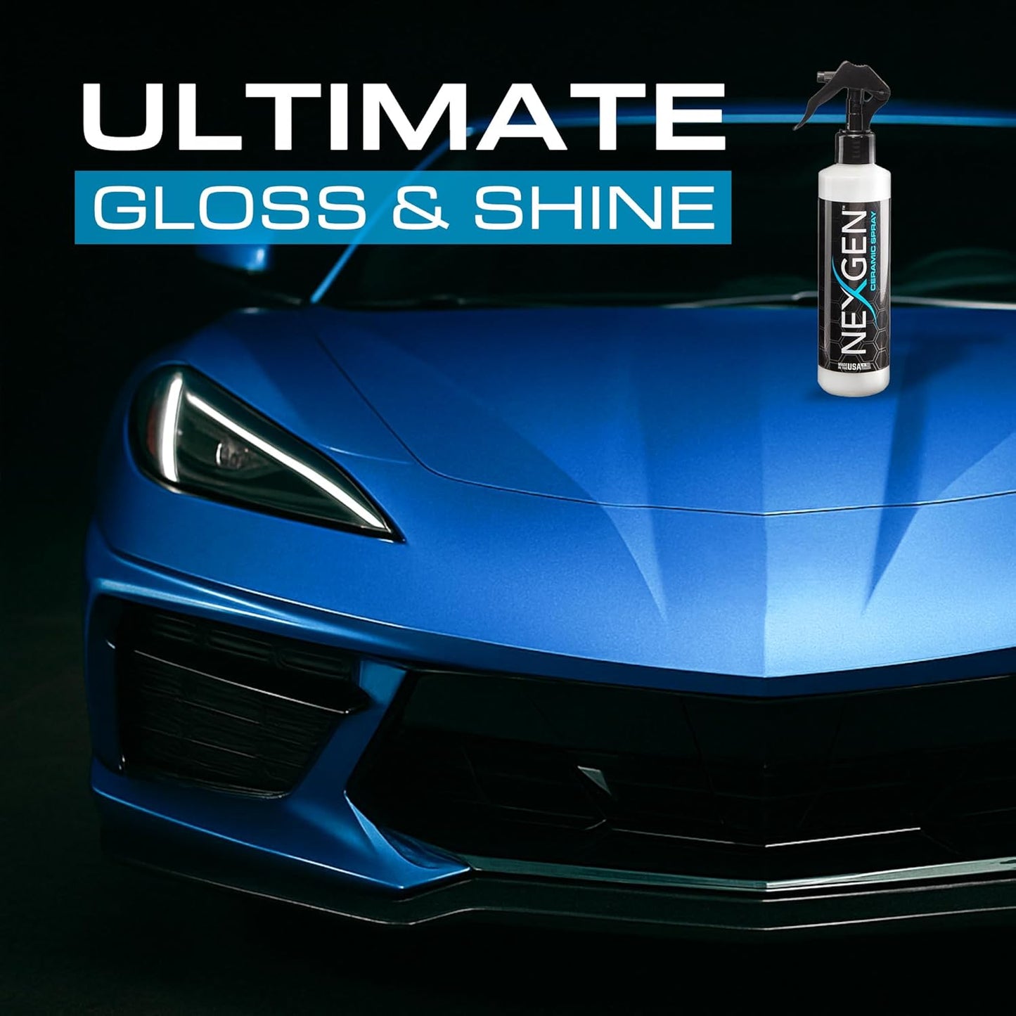 Nexgen Ceramic Spray Silicon Dioxide — Easy to Apply, Ceramic Coating Spray for Cars — Professional-Grade Protective Sealant Polish for Cars, RVs, Motorcycles, Boats, and ATVs — 16oz