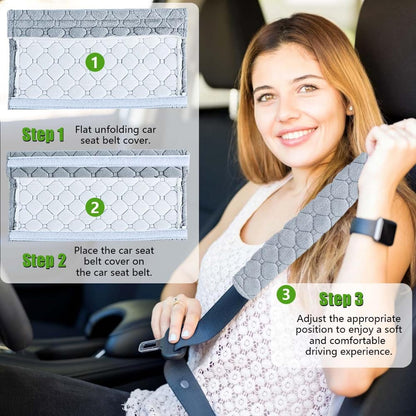 5 Pack Soft Car Seat Belt Cover Protector Comfort Auto Seatbelt Pads Strap Cushion Protecting Neck Shoulder Sedan SUV Trucks Car Interior Accessories for Adults Women Men 11 Inch Black