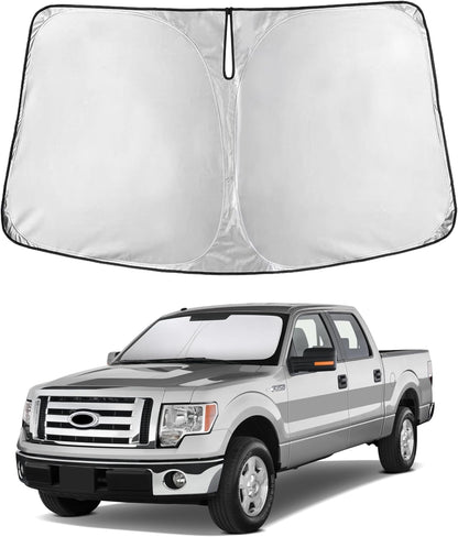 EcoNour Car Windshield Sun Shade | 2025 Upgraded Innovative No-Light-Pass Technology for Maximum Coverage | Foldable Sun Shade Keeps Your Vehicle Cool | Must-Have Car Accessories | Small (59" x 29") - Colors H
