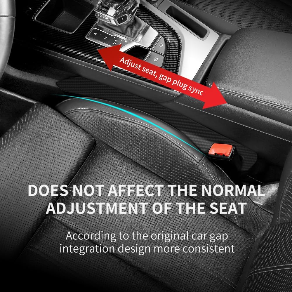 IHOTDER 2PCS Car Seat Gap Filler - Car Seat Gap Filler Organizer for Holding Phone,Key,Purse - Universal Car Gap Filler Fits Car Truck SUV Car Interior Accessories (Black/2PCS)…