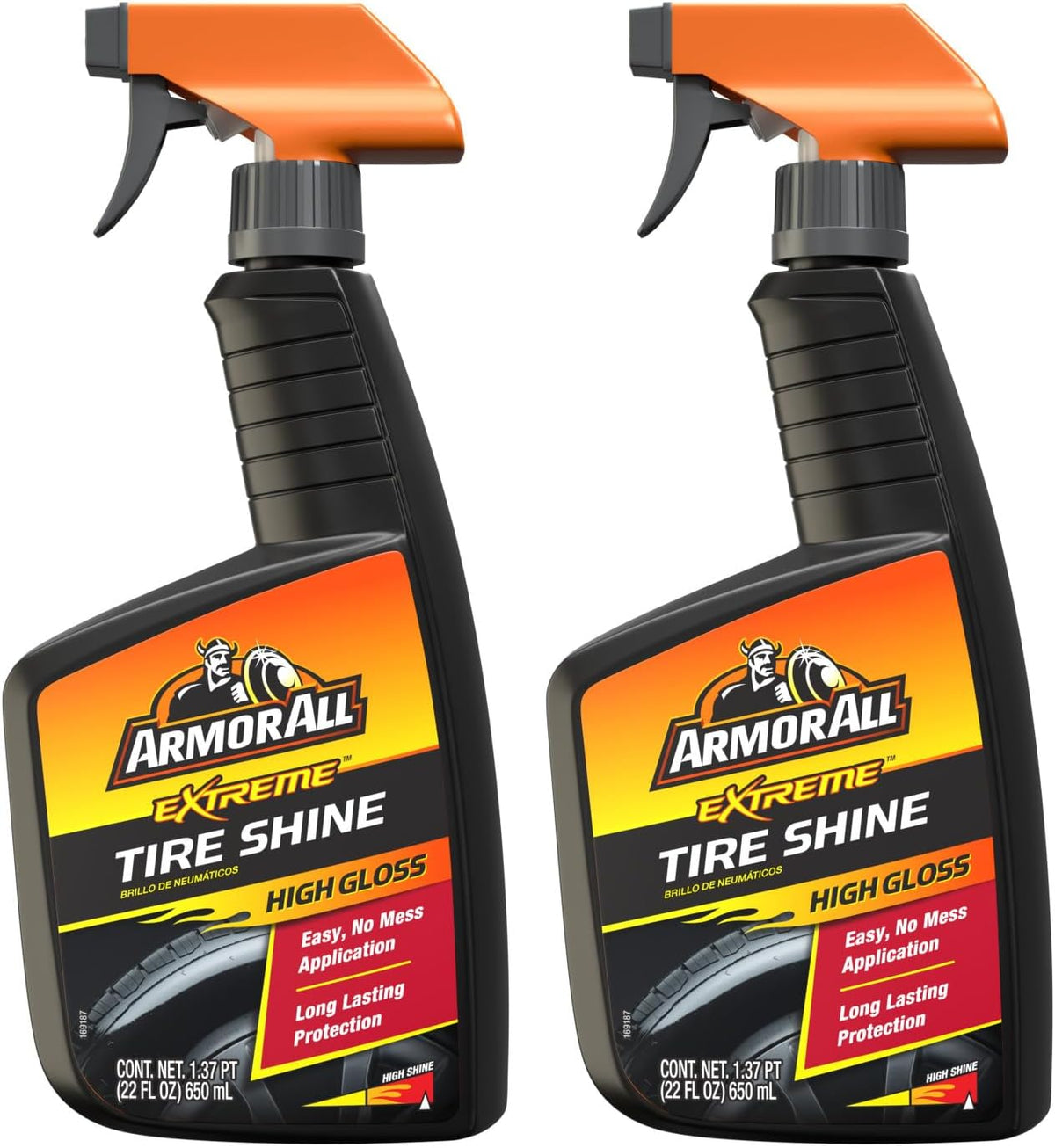 Armor All Car Tire Shine, One-Step Tire Shine Spray for Precise, Even Shine and Minimal Overspray, 2 Count