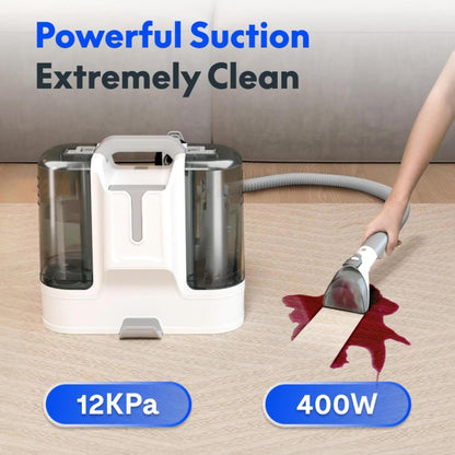 Small Car Seat Carpet Cleaner Machine for Home，Portable Hand Held Carpet Cleaner, Cars Steamer for Auto Detailing, Upholstery Furniture Steam Cleaners for Mattress Area Rugs Couch Sofas (White)