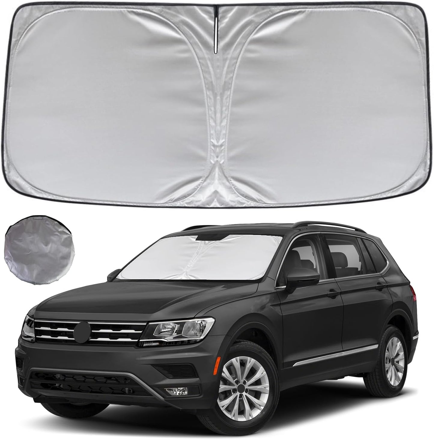 KAYZT Windshield Sun Shade for 2019-2025 2026 Chevy Silverado 1500 /GMC Sierra 1500 2500HD 3500HD Foldable Sunshade Front Window Custom Fit Car Accessories - Colors B