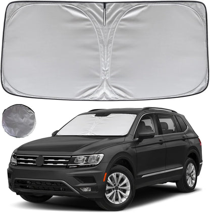 KAYZT Windshield Sun Shade for 2019-2025 2026 Chevy Silverado 1500 /GMC Sierra 1500 2500HD 3500HD Foldable Sunshade Front Window Custom Fit Car Accessories - Colors B