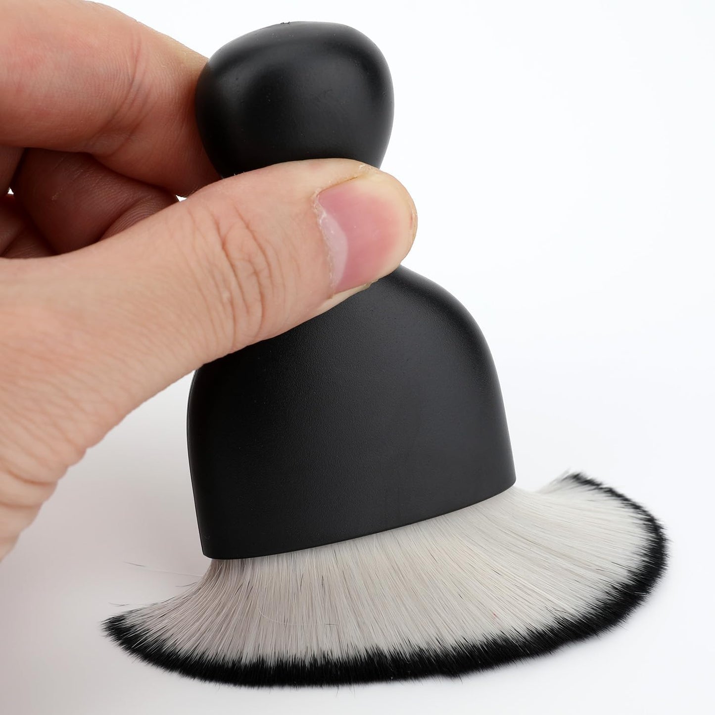 Car Detailing Brush, Soft Bristle Cleaning Brush, Scratch-Free Auto Duster Tool for Dashboard, Air Vents, Leather & Interior Cleaning (Black&Brown)