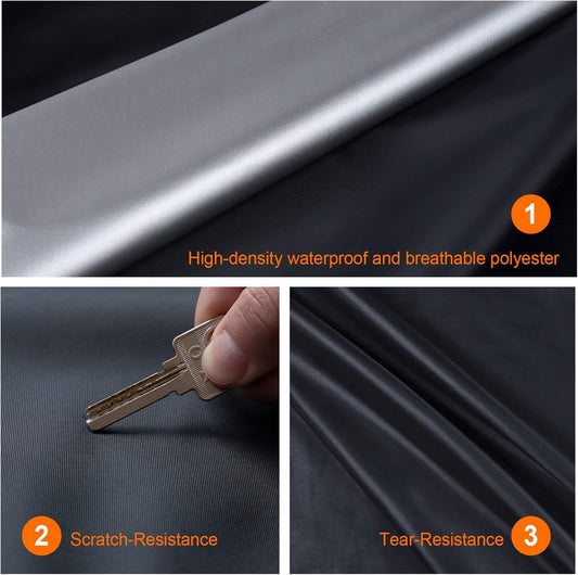 GUNHYI Car Cover for Automobiles All Weather Waterproof, Universal Fit Sedan Ford Mustang, Chevy Camaro/Malibu, Kia Optima, Hyundai Sonata, Nissan Altima, Volkswagen Passat, Tesla Model 3 etc.