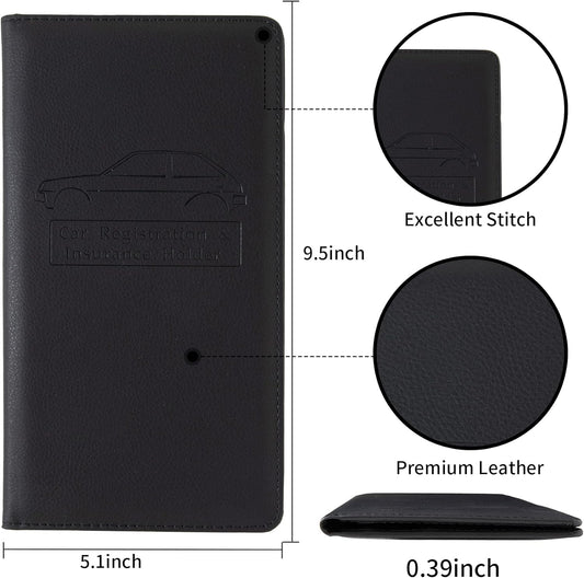 Car Registration and Insurance Holder Registration and Insurance Card Holder Car Essentials for Women Car Insurance and Registration Card Holder Men Pink Car Essentials (Bling Pink)