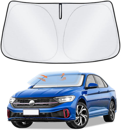 for Toyota Tacoma 2016-2023 2024 2025 2026 Sun Shade Sunshade Windshield Cover - 4 Layers Front Window Shade Custom Fit Tacoma 2Dr 4Dr Pickup Sun Visor 240T Shade Blocks UV Rays Car Accessories - Colors C