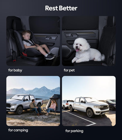 Wigoo 2026 Upgrade 8PCS Full Set Window Sunshade for Toyota 4Runner 2010-2024 [7-Layer Cooler & Blacker, Ice-Crystal Tech] with Windshield for Sun Block, Baby, Camping, Privacy Napping, Relax