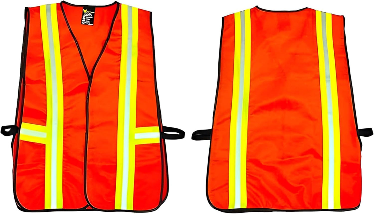 G & F Products High Visibility Reflective Safety Vest, One Size, Machine Washable Work Vest for Jobsite Safety