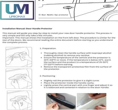 4 Door Edge Upromax Paint Protection Film PPF 8mil Precut Strips, Universal Fit Clear Tape Door Seal, Car Accessories Car Cover, Scotch Guard, Clear Tape, Door Protector, SUV